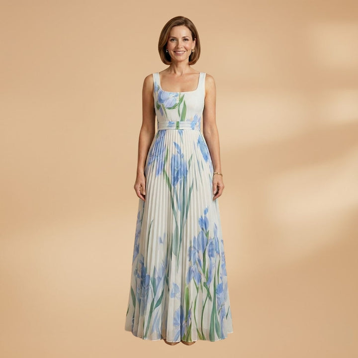 Beatriz | Vestido Comprido Plissado Mulher Estampado Floral
