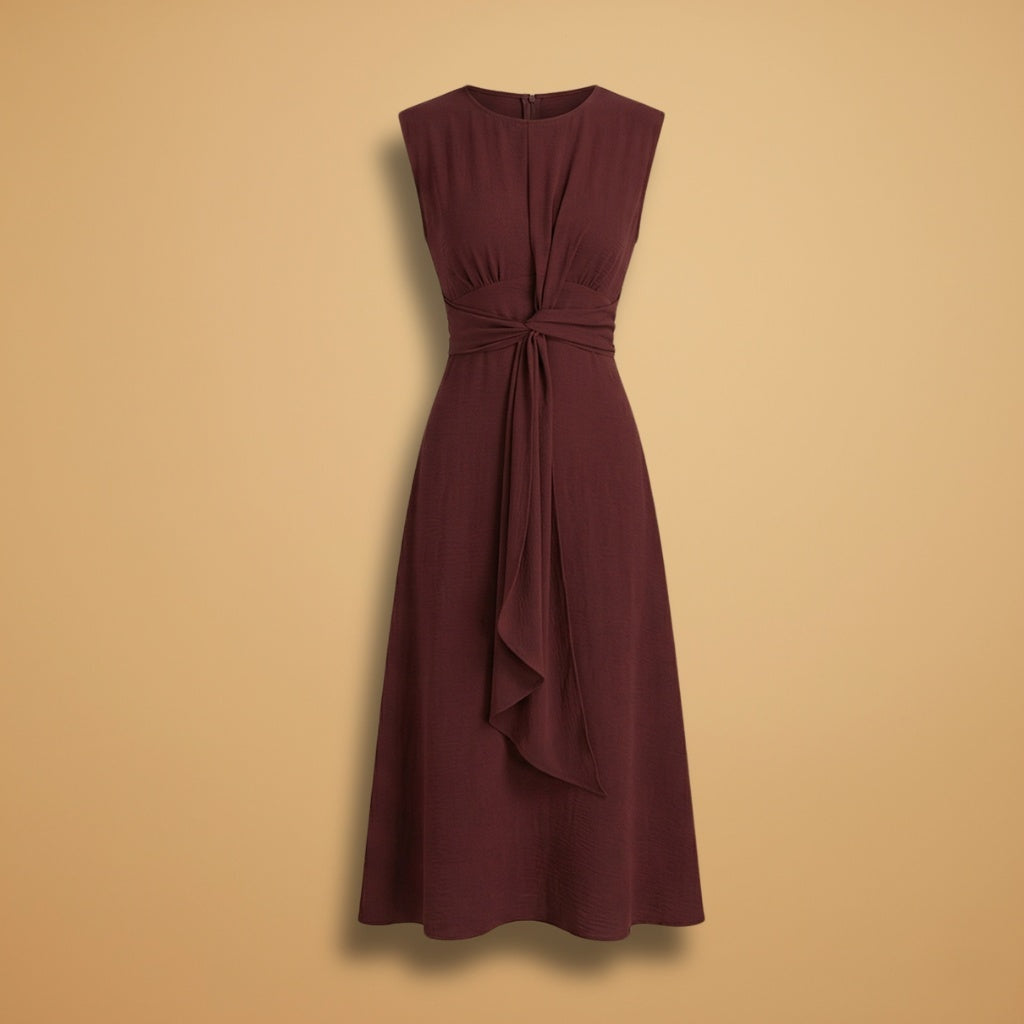 Amélia | Vestido Comprido sem Mangas Mulher Laço