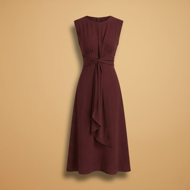 Amélia | Vestido Comprido sem Mangas Mulher Laço