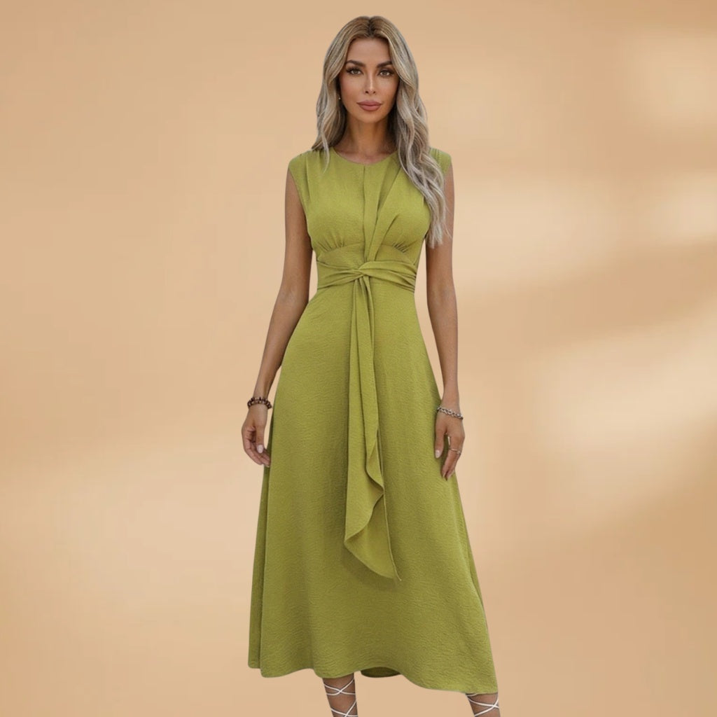 Amélia | Vestido Comprido sem Mangas Mulher Laço