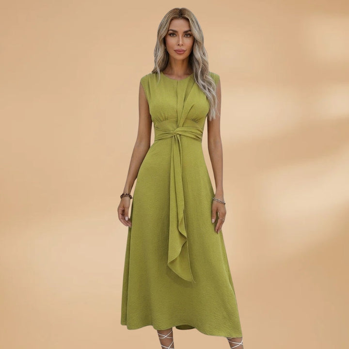 Amélia | Vestido Comprido sem Mangas Mulher Laço