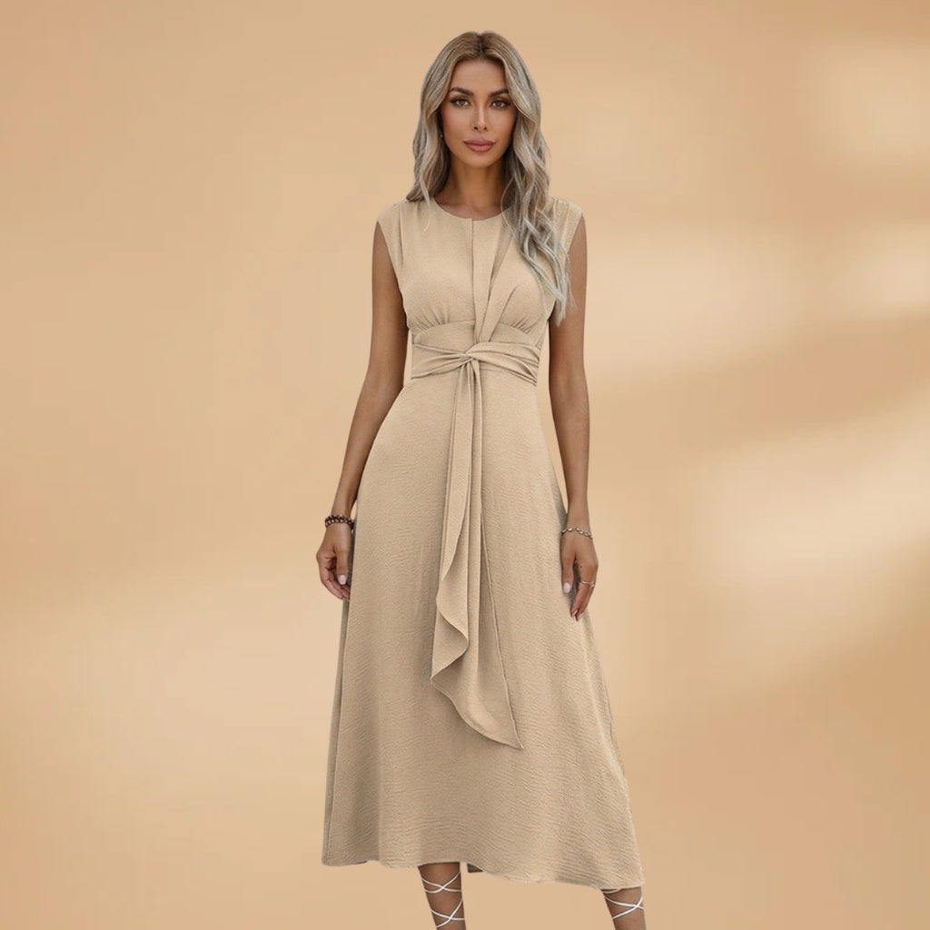Amélia | Vestido Comprido sem Mangas Mulher Laço