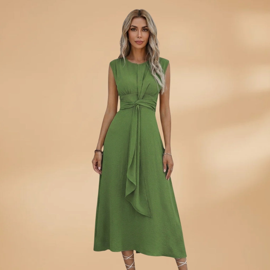 Amélia | Vestido Comprido sem Mangas Mulher Laço