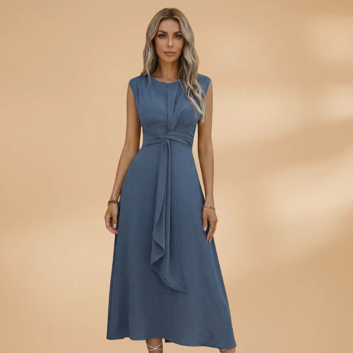 Amélia | Vestido Comprido sem Mangas Mulher Laço