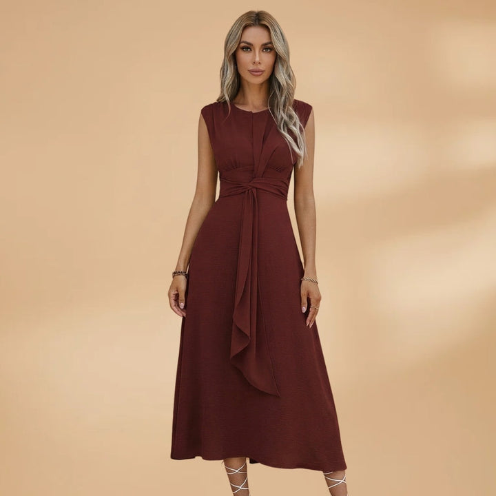 Amélia | Vestido Comprido sem Mangas Mulher Laço