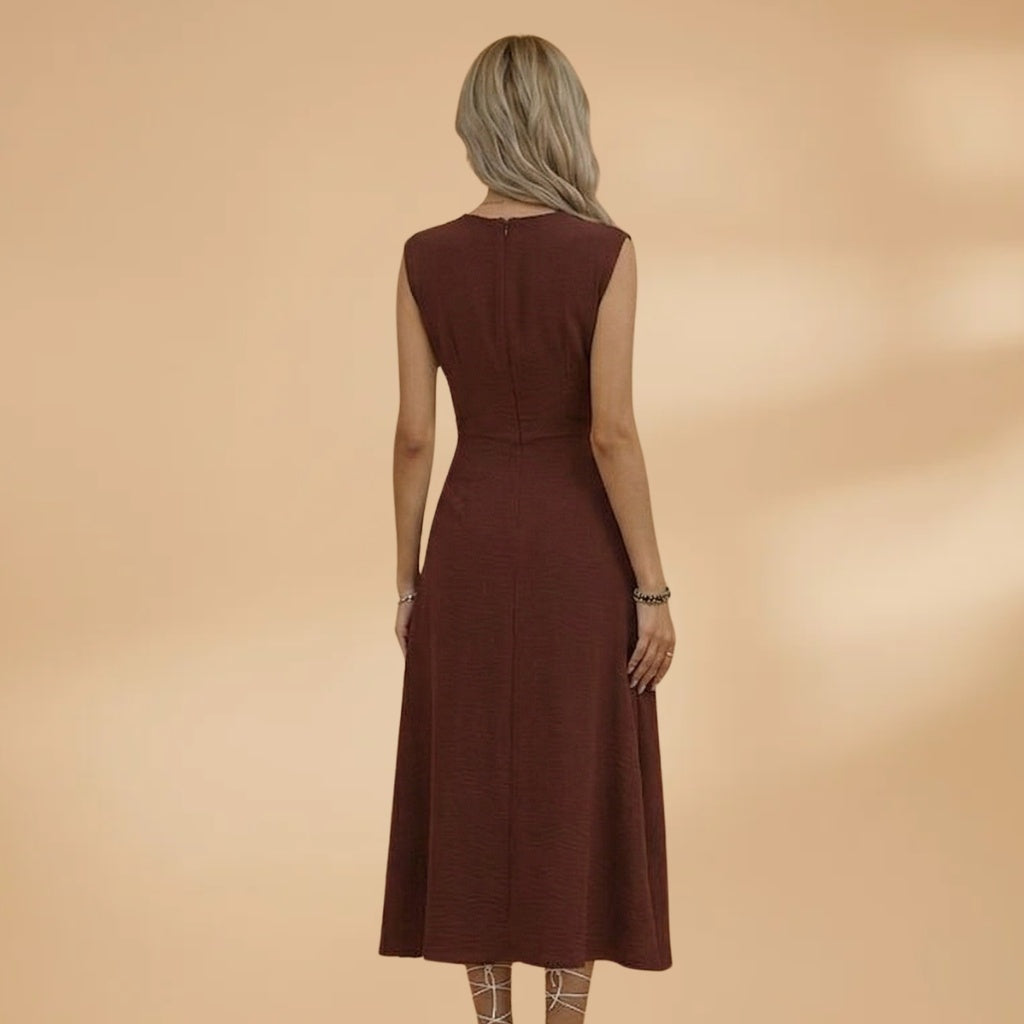 Amélia | Vestido Comprido sem Mangas Mulher Laço