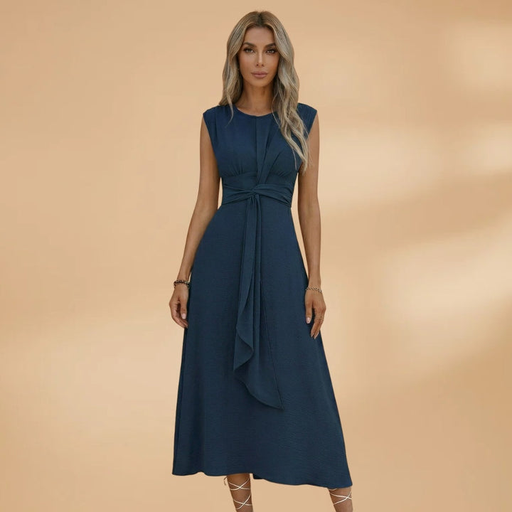 Amélia | Vestido Comprido sem Mangas Mulher Laço