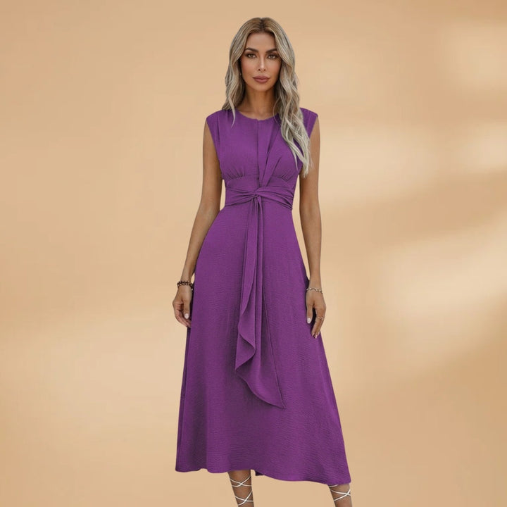 Amélia | Vestido Comprido sem Mangas Mulher Laço