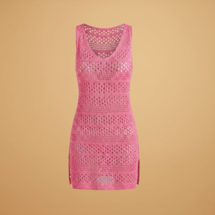 Lara | Vestido Crochet Decote V Mulher Sem Mangas