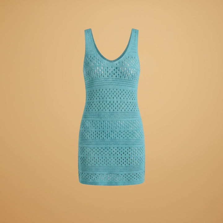 Lúcia | Vestido Crochet Decote V Mulher Sem Mangas