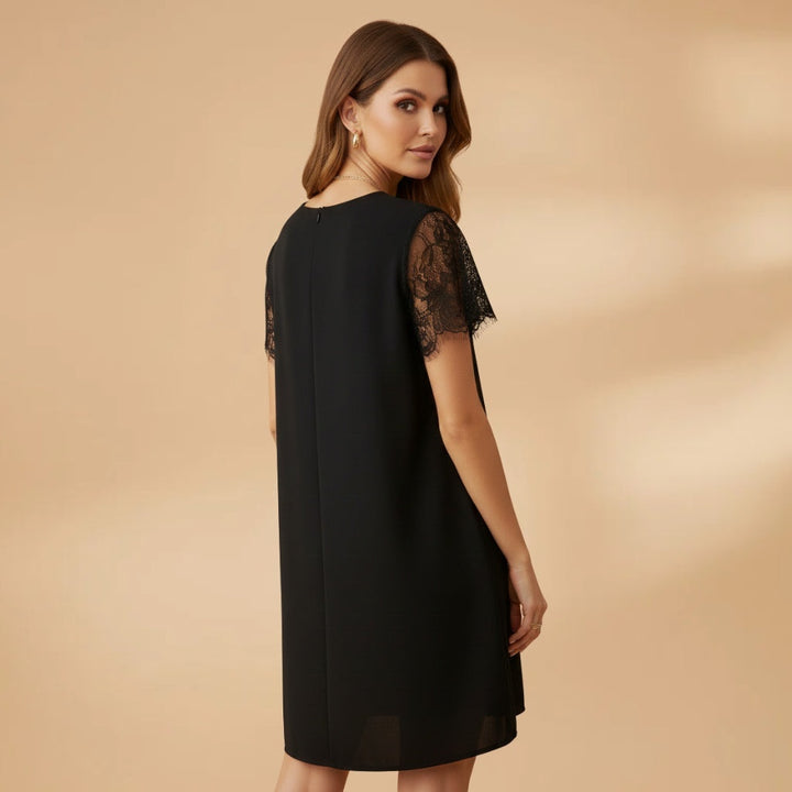 Raquel | Vestido Curto de Festa Mulher Decote V Lantejoulas