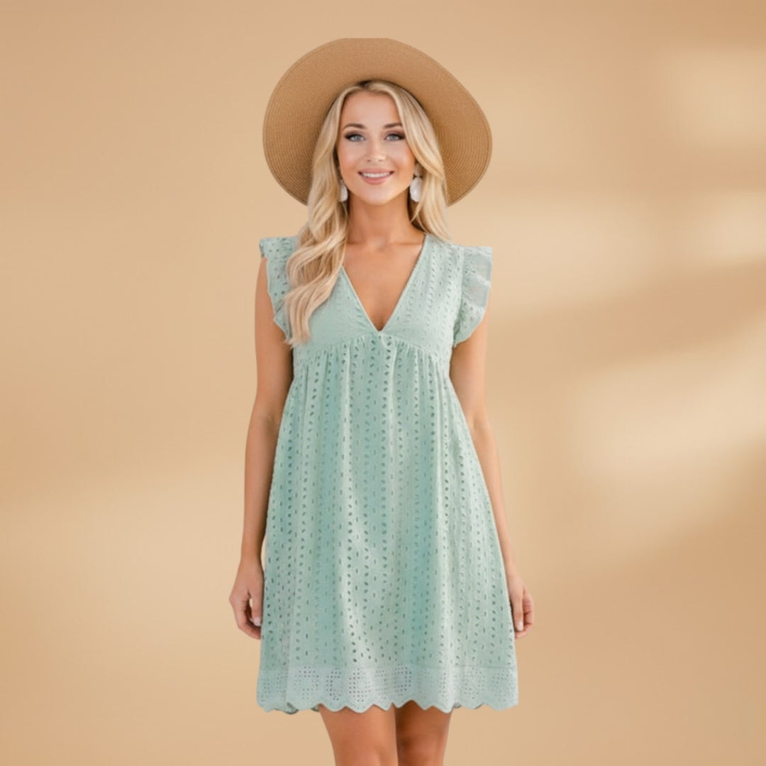 Helena | Vestido Curto Decote V Mulher Alças