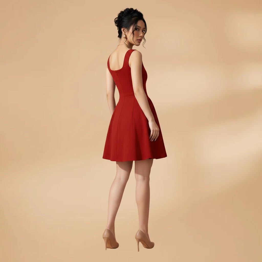 Rita | Vestido de Festa A-Line Mulher Decote Quadrado