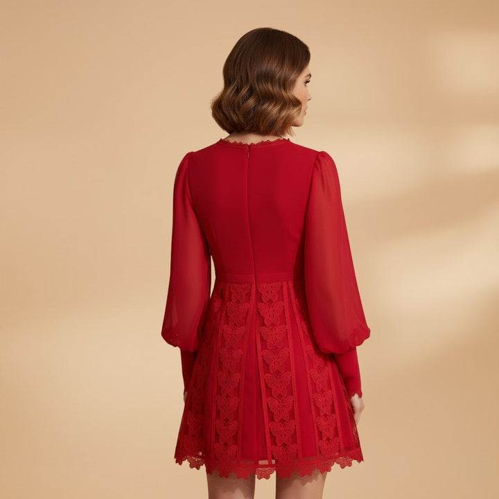 Constança | Vestido de Festa Renda Mulher Decote V