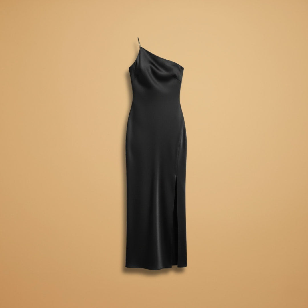 Alice | Vestido de Festa Um Ombro Mulher Fenda Lateral