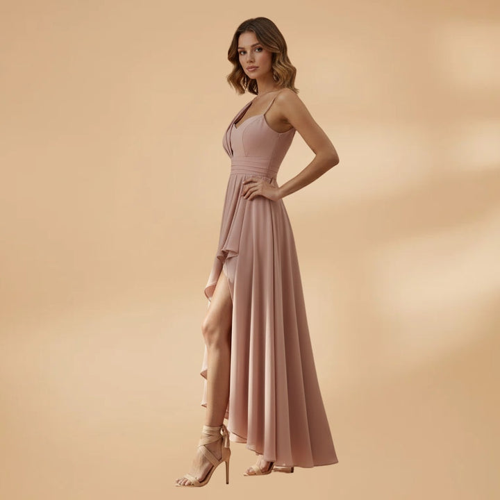 Elsa | Vestido de Gala Assimétrico Mulher Cintura Alta