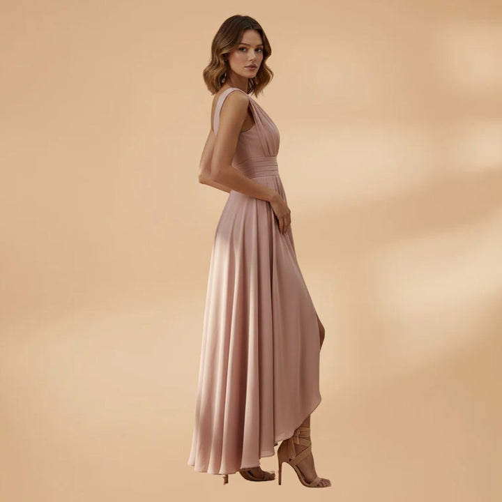 Elsa | Vestido de Gala Assimétrico Mulher Cintura Alta