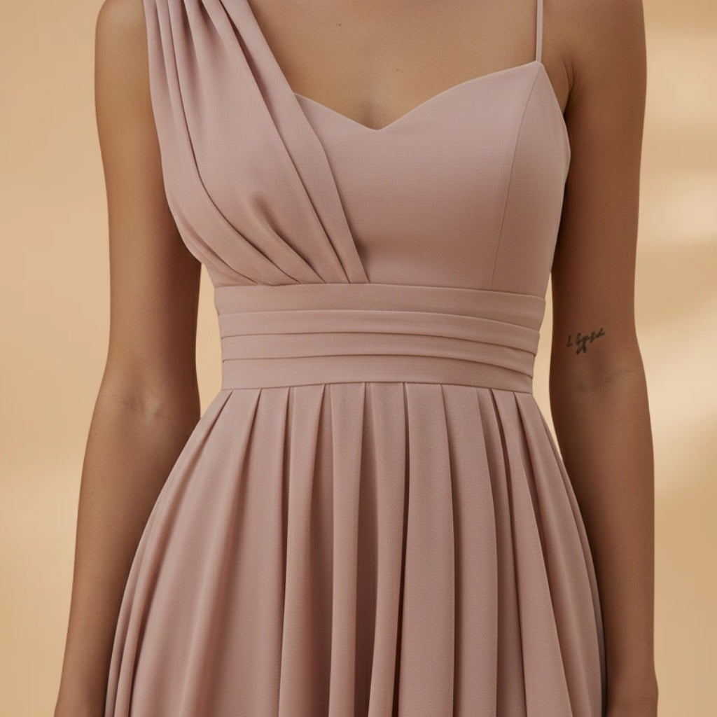 Elsa | Vestido de Gala Assimétrico Mulher Cintura Alta
