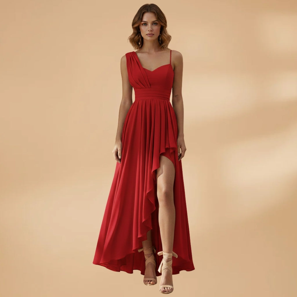 Elsa | Vestido de Gala Assimétrico Mulher Cintura Alta