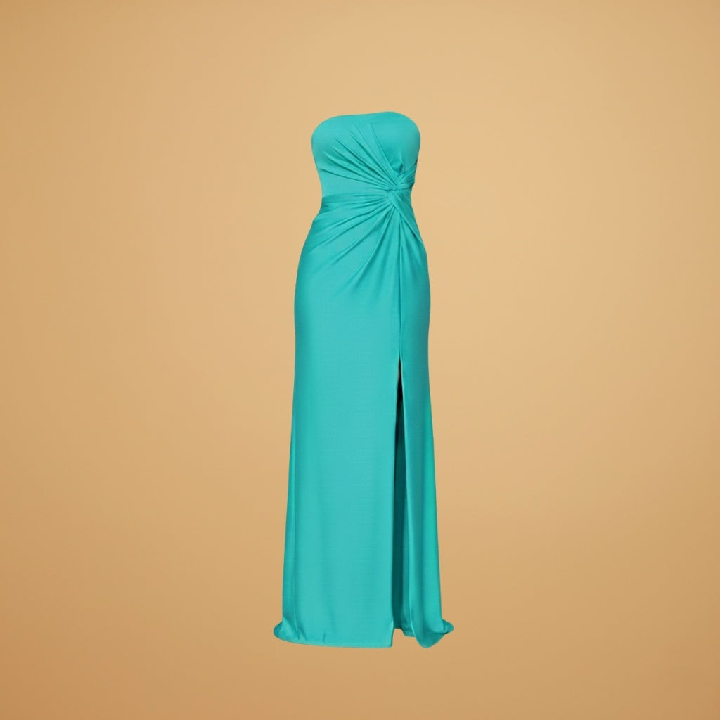 Eva | Vestido de Gala Comprido Mulher Bustier Fenda