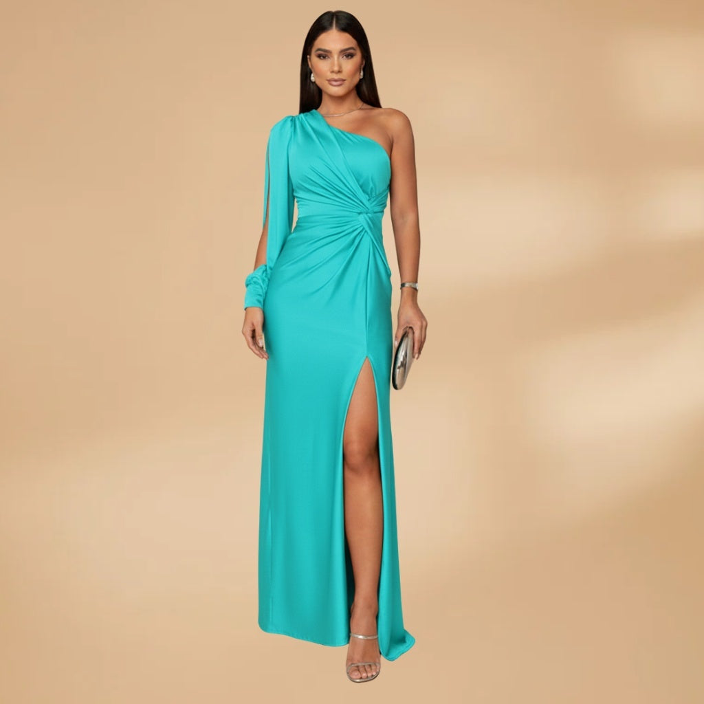 Eva | Vestido de Gala Comprido Mulher Bustier Fenda