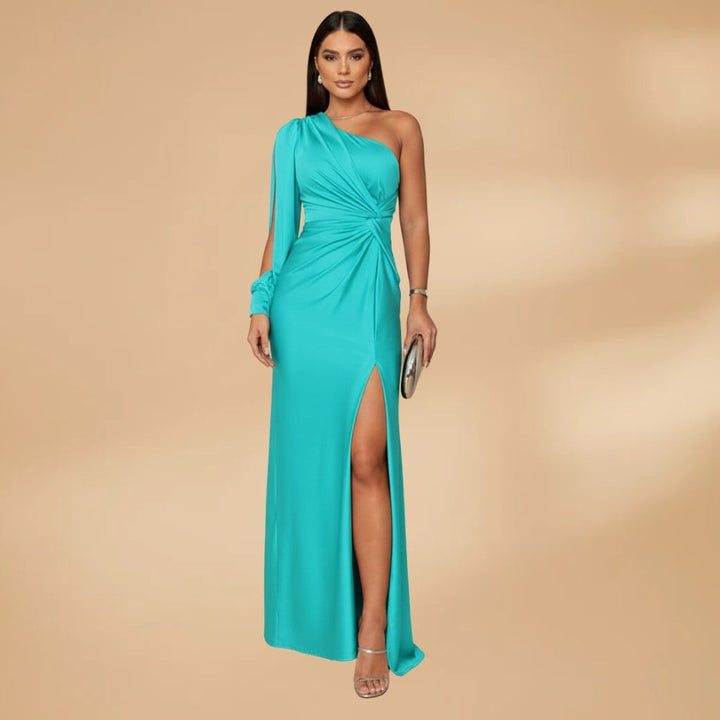 Eva | Vestido de Gala Comprido Mulher Bustier Fenda