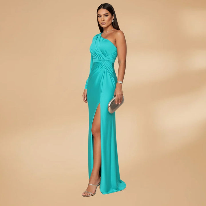 Eva | Vestido de Gala Comprido Mulher Bustier Fenda