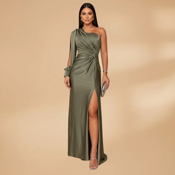 Eva | Vestido de Gala Comprido Mulher Bustier Fenda