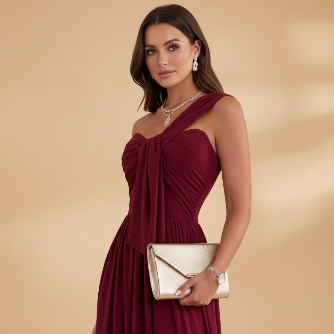Elsa | Vestido de Gala Uma Alça Mulher Comprido