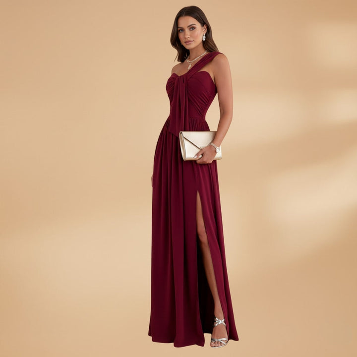Elsa | Vestido de Gala Uma Alça Mulher Comprido
