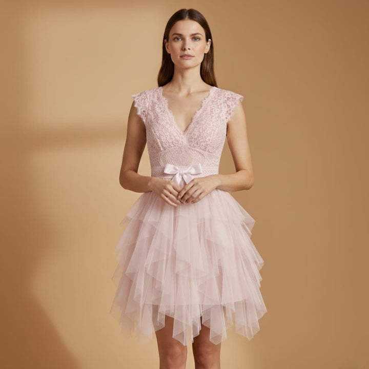 Elsa | Vestido de Noiva Decote V Mulher Rendas