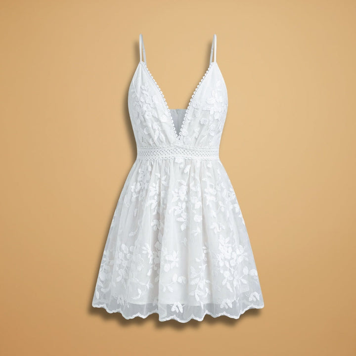 Amélia | Vestido de Noiva Simples Mulher Renda Alças
