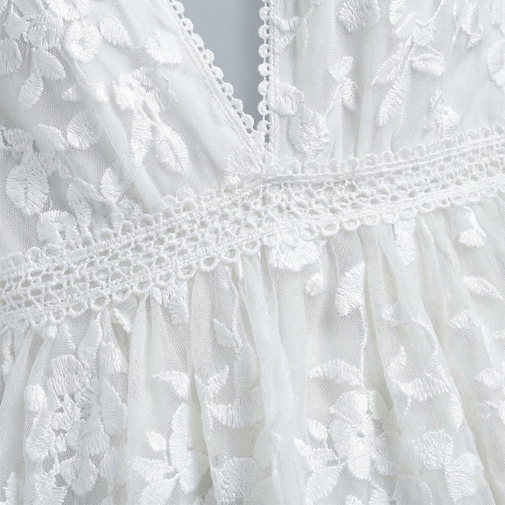 Amélia | Vestido de Noiva Simples Mulher Renda Alças