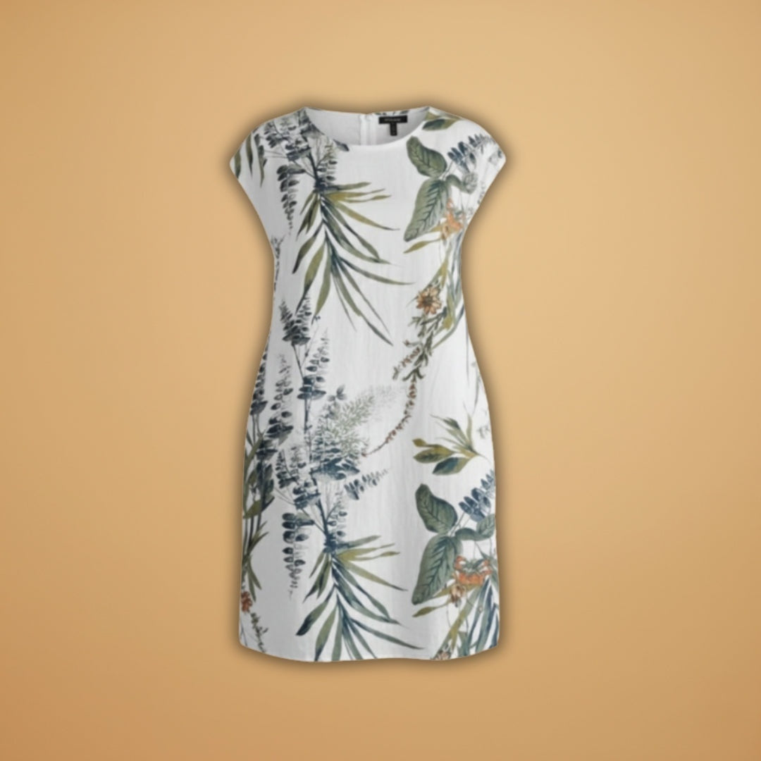 Eva | Vestido de Verão Curto Estampado Mulher Manga Curta