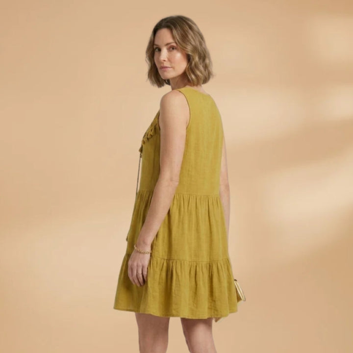 Sara | Vestido de Verão Midi Mulher Renda Bordada