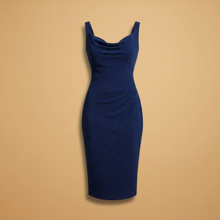 Sofia | Vestido Midi Ajustado Mulher Lantejoulas