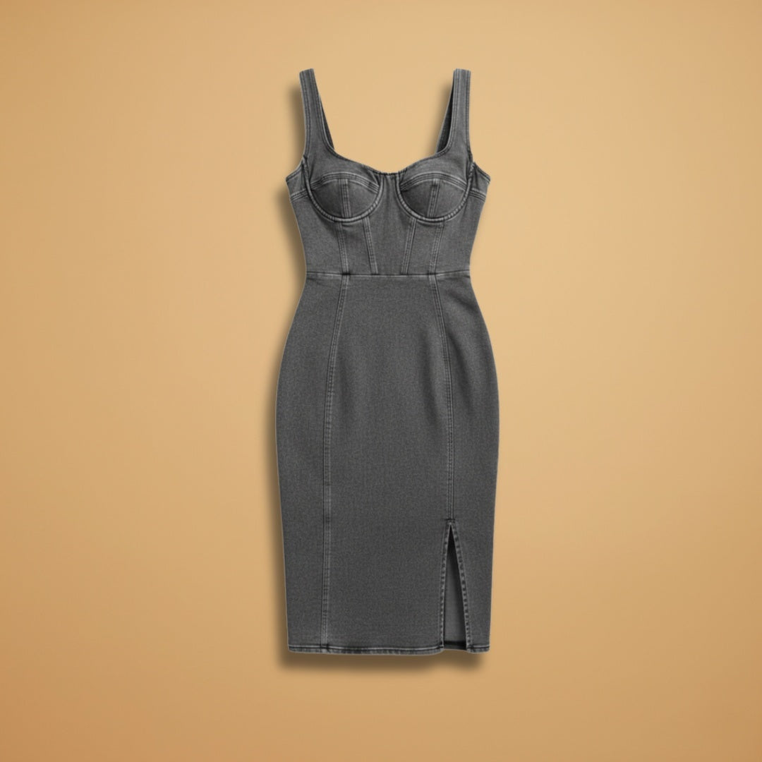 Conceição | Vestido Midi Alças Mulher Corte Justo