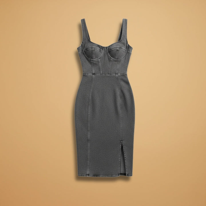 Conceição | Vestido Midi Alças Mulher Corte Justo
