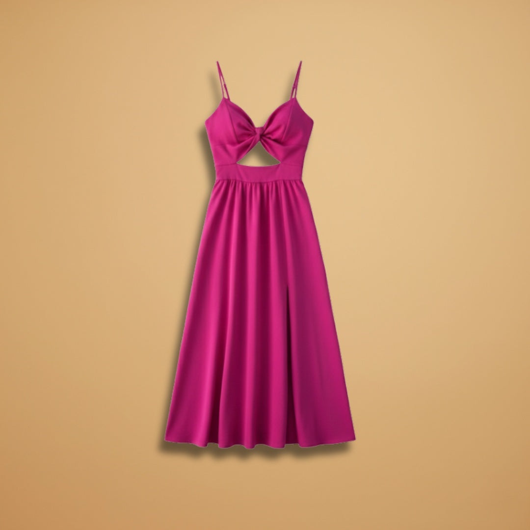Inês | Vestido Midi Alças Mulher Decote V