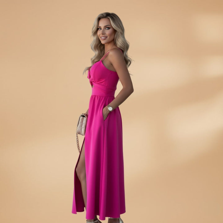 Inês | Vestido Midi Alças Mulher Decote V