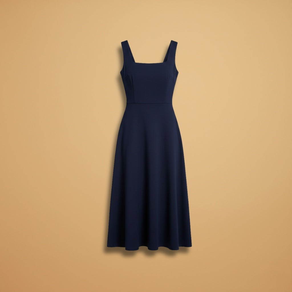 Vanessa | Vestido Midi Alças Mulher Elegante