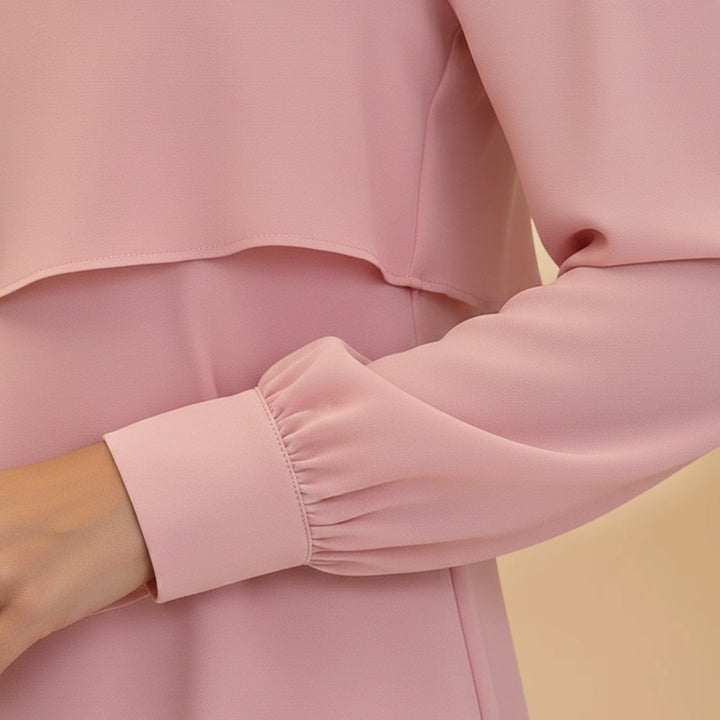 Violeta | Vestido Midi Camadas Mulher Manga Comprida