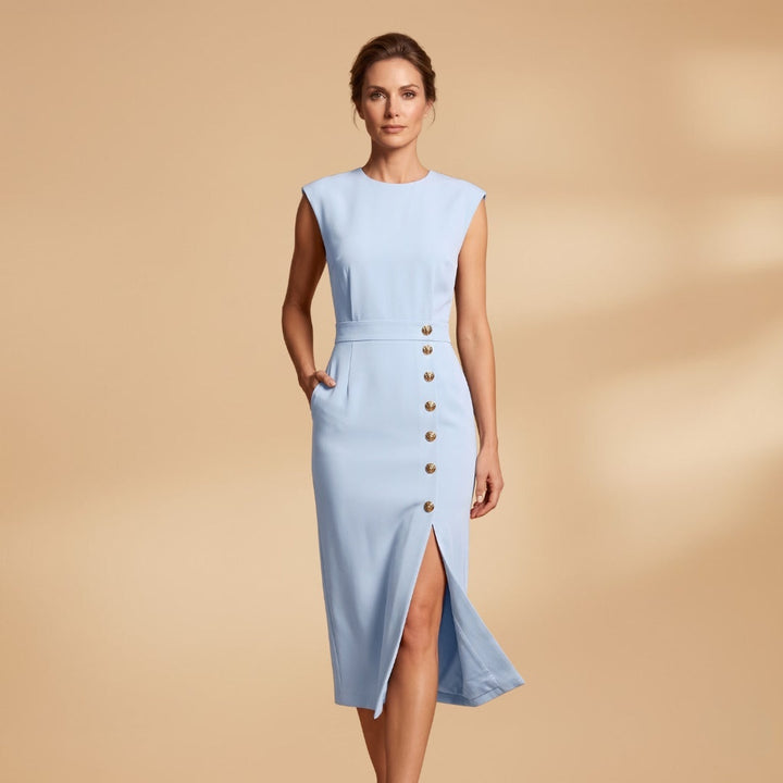 Alexandra | Vestido Midi Camiseiro Mulher Botões