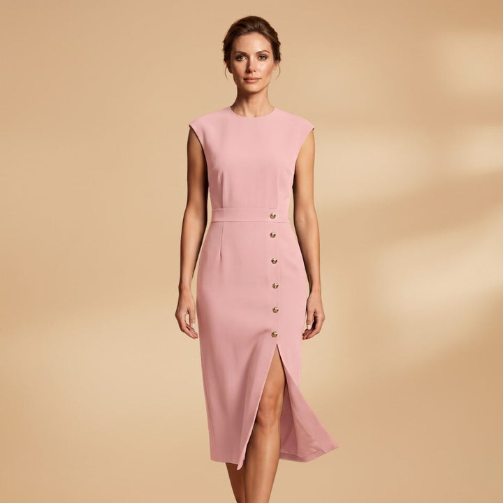 Alexandra | Vestido Midi Camiseiro Mulher Botões