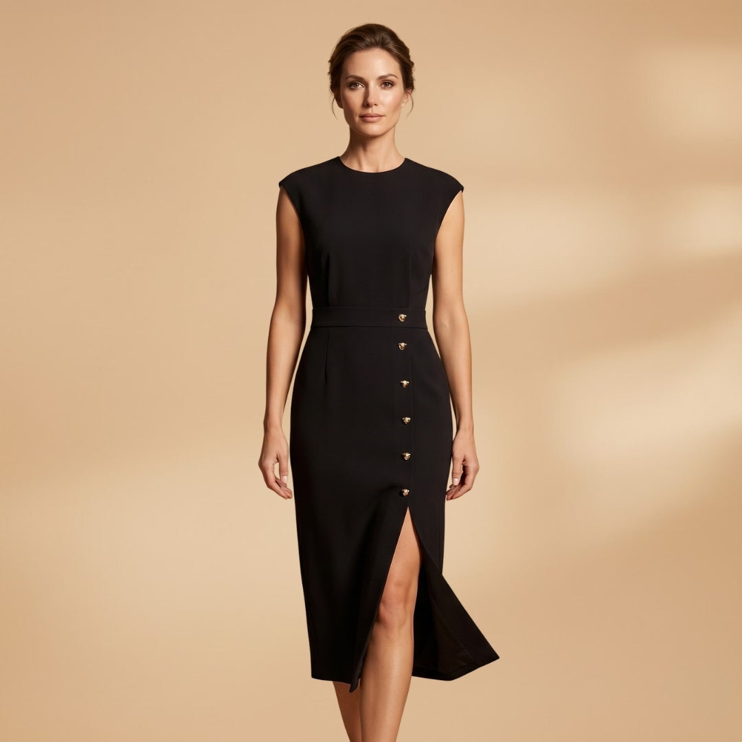 Alexandra | Vestido Midi Camiseiro Mulher Botões
