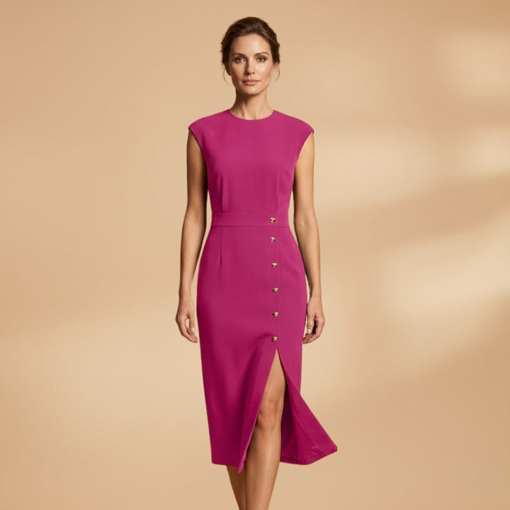 Alexandra | Vestido Midi Camiseiro Mulher Botões