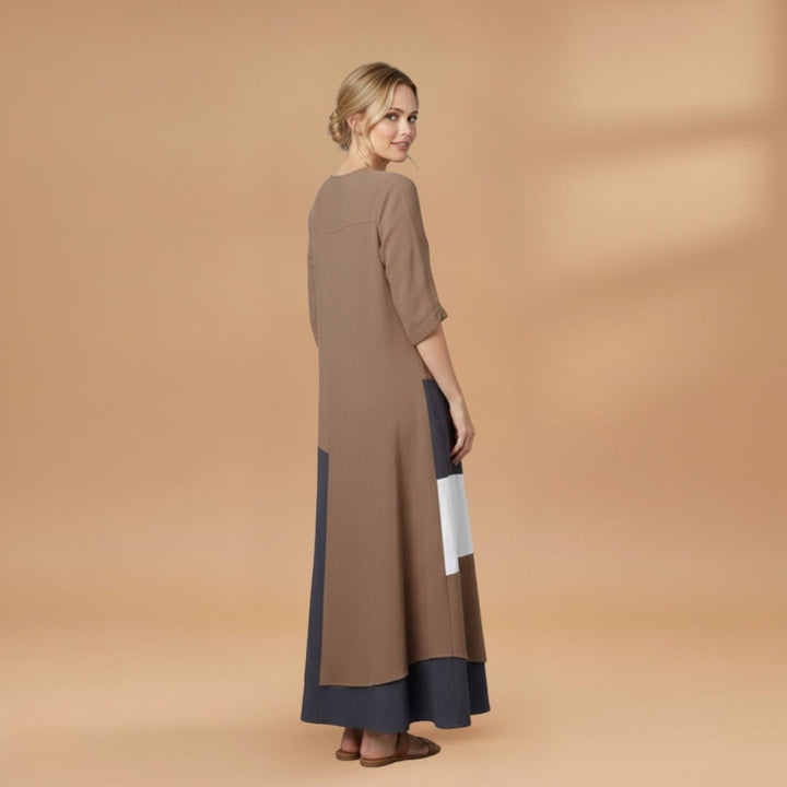 Margarida | Vestido Midi Camiseiro Mulher Faixas Laterais