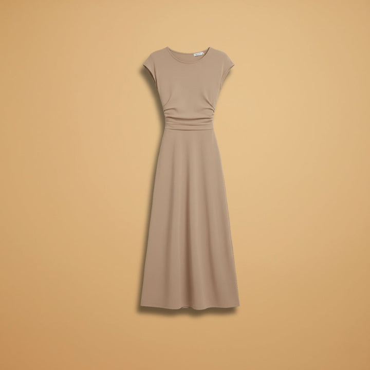 Mariana | Vestido Midi Cintura Alta Mulher Saia Fluida