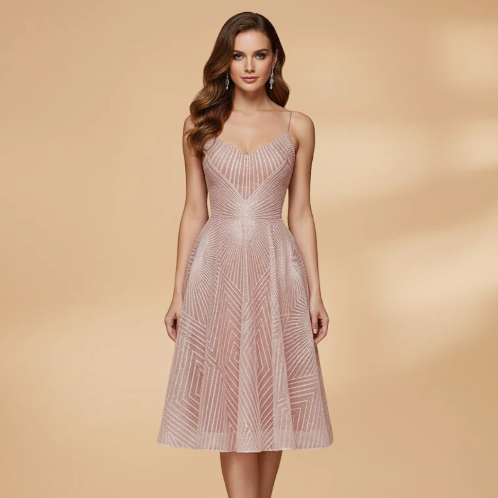 Joana | Vestido Midi de Festa Mulher Alças Finas