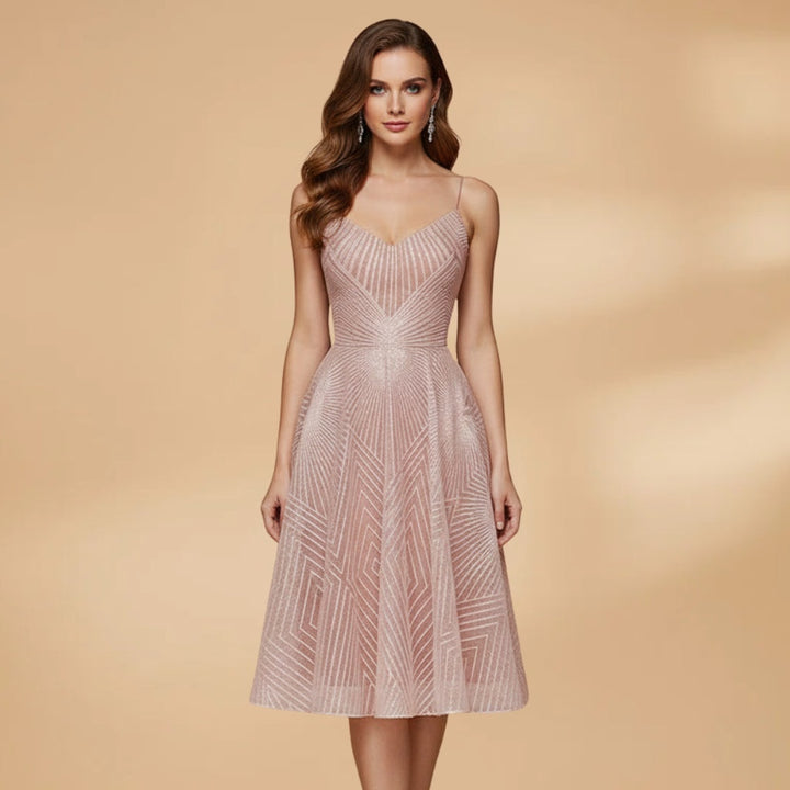 Joana | Vestido Midi de Festa Mulher Alças Finas